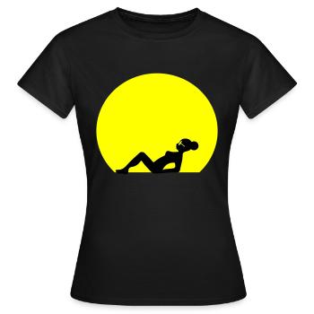 Vektor-Bräune - Frauen T-Shirt - Schwarz - Vorne - AI Model Female 172 dark (172cm)