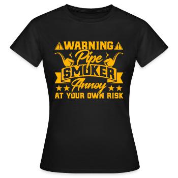 Pipe Enthusiast Pipe Smoking Pipe Love - T-shirt Femme - noir - Devant - AI Model Female 172 dark (172cm)