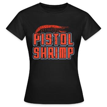 Pistol Shrimp Retro Pistol Shrimp Collector - Women's T-Shirt - black - Front - AI Model Female 172 dark (172cm)