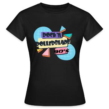 Rock n Rollerblade - T-shirt Femme - noir - Devant - AI Model Female 172 dark (172cm)