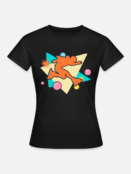 skater blader jump - Frauen T-Shirt - Schwarz
