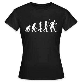 L’évolution de l’homme et du tennis - T-shirt Femme - noir - Devant - AI Model Female 172 dark (172cm)