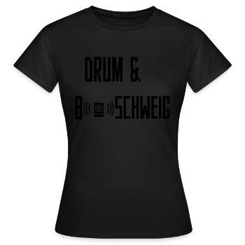 Drum & Bass Braunschweig - Frauen T-Shirt - Schwarz - Vorne - AI Model Female 172 dark (172cm)