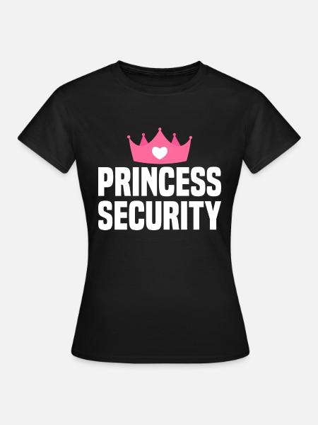 Princess Security - Frauen T-Shirt - Schwarz