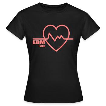 EDM ist Leben - Frauen T-Shirt - Schwarz - Vorne - AI Model Female 172 dark (172cm)