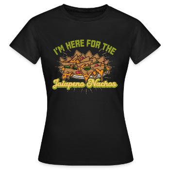 Nachos Jalapenos Mexico Cheese Mexican cuisine - Frauen T-Shirt - Schwarz - Vorne - AI Model Female 172 dark (172cm)