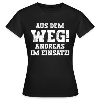 Andreas Lustiger Spruch Vorname Name Andreas - Frauen T-Shirt - Schwarz - Vorne - AI Model Female 172 dark (172cm)