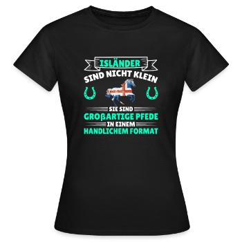 Islandpferd Isländer Pferdespruch Pony T-shirt süß - Frauen T-Shirt - Schwarz - Vorne - AI Model Female 172 dark (172cm)