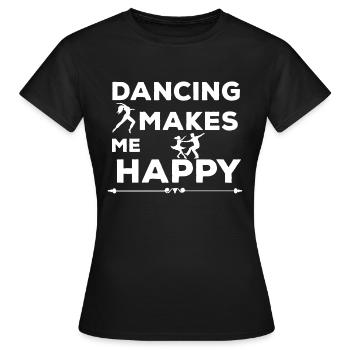 Dancing Dance Music - Frauen T-Shirt - Schwarz - Vorne - AI Model Female 172 dark (172cm)