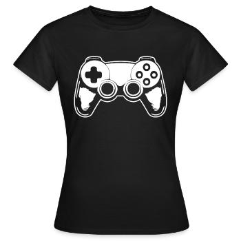 Manette de jeu de jeux vidéo - T-shirt Femme - noir - Devant - AI Model Female 172 dark (172cm)