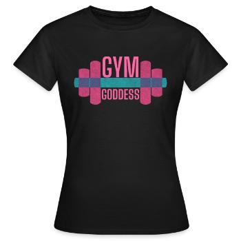 Gym Goddess - Frauen T-Shirt - Schwarz - Vorne - AI Model Female 172 dark (172cm)
