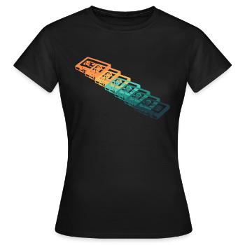 Cassette vintage - T-shirt Femme - noir - Devant - AI Model Female 172 dark (172cm)