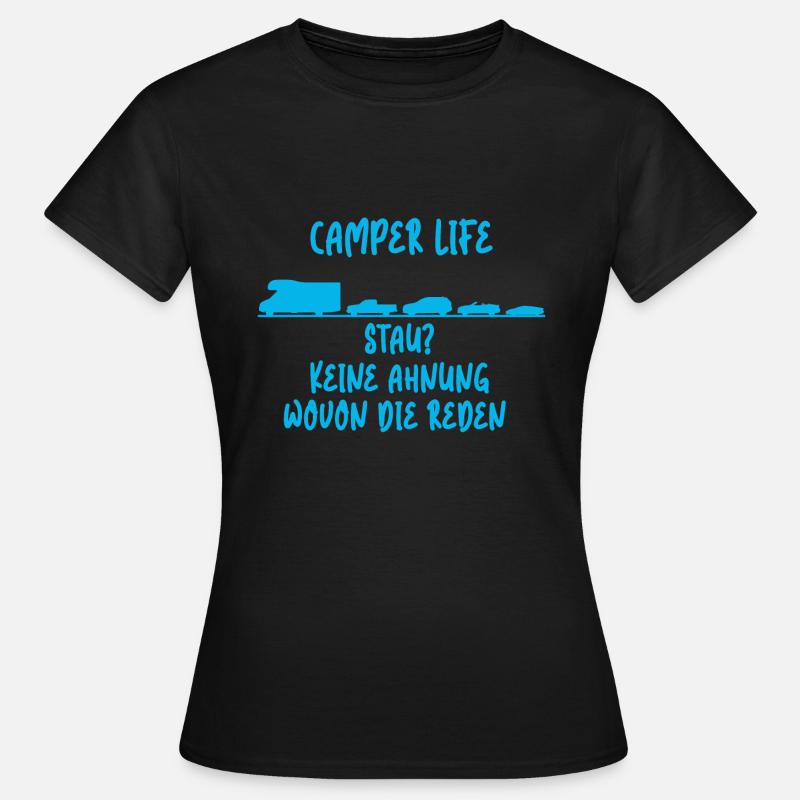 Camper Leben - Frauen T-Shirt - Schwarz