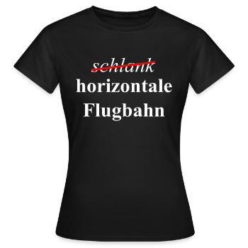 Schlank Wortspiel Euphemismus - Frauen T-Shirt - Schwarz - Vorne - AI Model Female 172 dark (172cm)