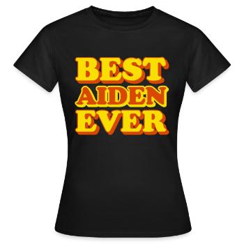 Aiden Vorname lustiges Geschenk - Frauen T-Shirt - Schwarz - Vorne - AI Model Female 172 dark (172cm)