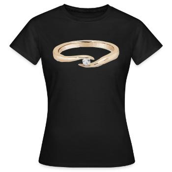 Bague - T-shirt Femme - noir - Devant - AI Model Female 172 dark (172cm)