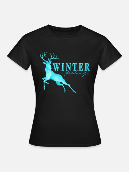 winter feeling - Frauen T-Shirt - Schwarz