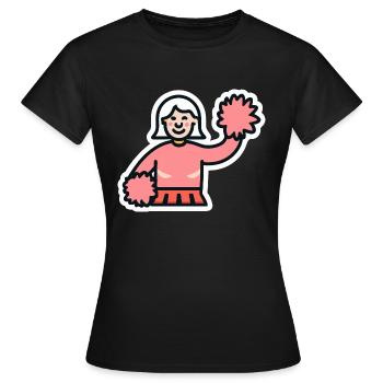 Cheerleader Sticker - Frauen T-Shirt - Schwarz - Vorne - AI Model Female 172 dark (172cm)
