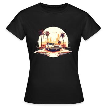 Muscle-Car (Muscle-Car) - Frauen T-Shirt - Schwarz - Vorne - AI Model Female 172 dark (172cm)