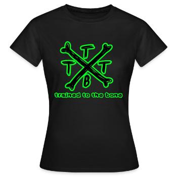 Formé à l’os os os vert musculation - T-shirt Femme - noir - Devant - AI Model Female 172 dark (172cm)