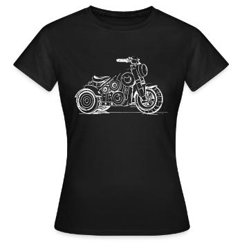 Dreirad Spielzeug Hand gezeichnet - Frauen T-Shirt - Schwarz - Vorne - AI Model Female 172 dark (172cm)
