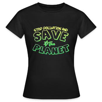 Umweltverschmutzung - Frauen T-Shirt - Schwarz - Vorne - AI Model Female 172 dark (172cm)