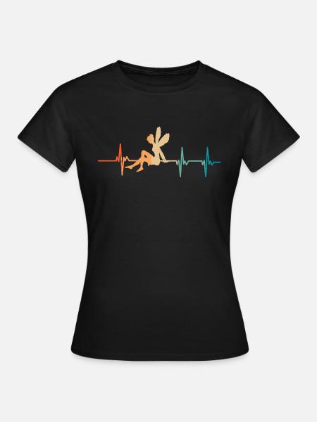 Herzschlag der Fee - Frauen T-Shirt - Schwarz