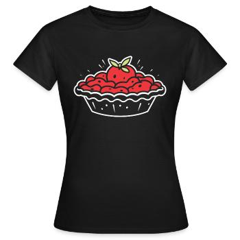 Tarte aux fraises - T-shirt Femme - noir - Devant - AI Model Female 172 dark (172cm)