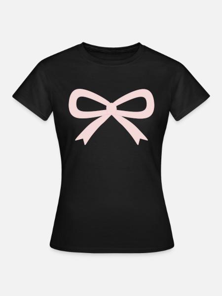 Roze strik - Vrouwen T-shirt - zwart