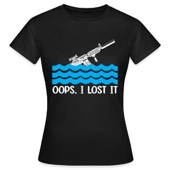 Oops I lost it 2nd amendment - Frauen T-Shirt - Schwarz - Vorne - AI Model Female 172 dark (172cm)