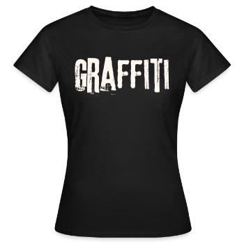 Lettrage graffiti - T-shirt Femme - noir - Devant - AI Model Female 172 dark (172cm)