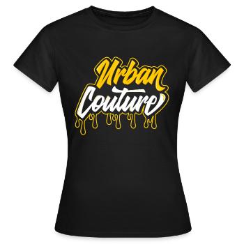 Urban Couture Limitierte Auflage - Frauen T-Shirt - Schwarz - Vorne - AI Model Female 172 dark (172cm)