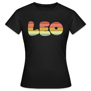 Leo sunset texture - Frauen T-Shirt - Schwarz - Vorne - AI Model Female 172 dark (172cm)