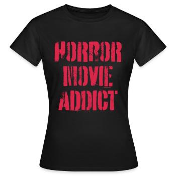Horrorfilm Fan - Frauen T-Shirt - Schwarz - Vorne - AI Model Female 172 dark (172cm)
