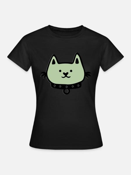 cat comic - Frauen T-Shirt - Schwarz
