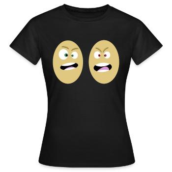 Oeuf - T-shirt Femme - noir - Devant - AI Model Female 172 dark (172cm)