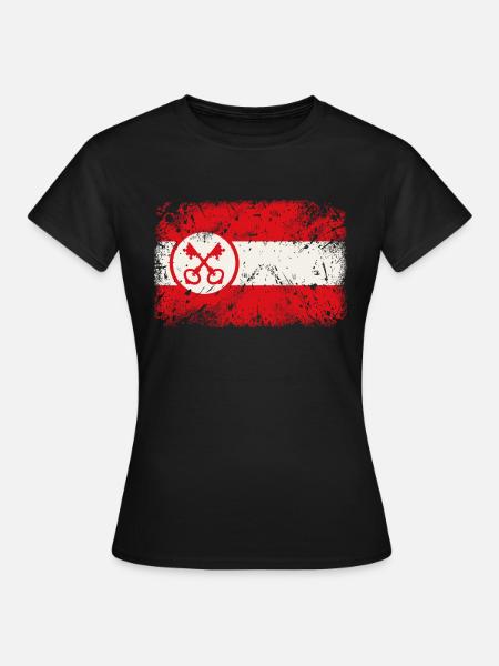 Leiden Flagge - Frauen T-Shirt - Schwarz