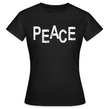 Peace - Paix - Frieden - Pace - Paz - Women's T-Shirt - black - Front - AI Model Female 172 dark (172cm)