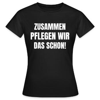 Ensemble, nous le cultivons déjà ! - T-shirt Femme - noir - Devant - AI Model Female 172 dark (172cm)