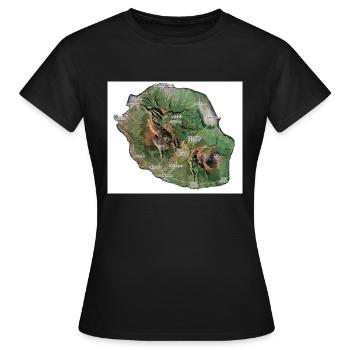 réunion - T-shirt Femme - noir - Devant - AI Model Female 172 dark (172cm)