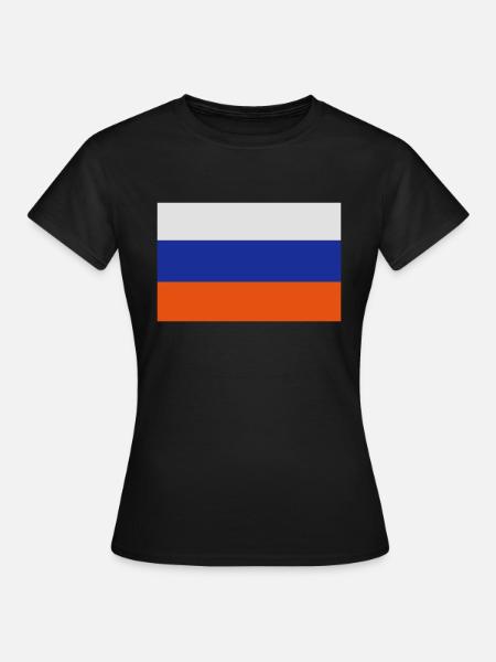 Russische Flagge - Frauen T-Shirt - Schwarz