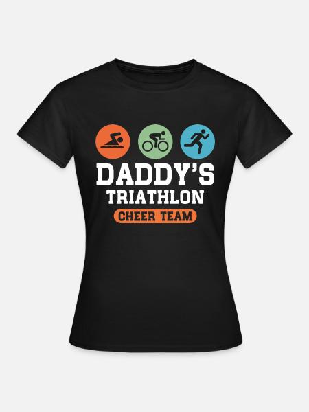 Triathlon Daddy - Frauen T-Shirt - Schwarz