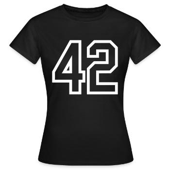 quarante-deux - T-shirt Femme - noir - Devant - AI Model Female 172 dark (172cm)