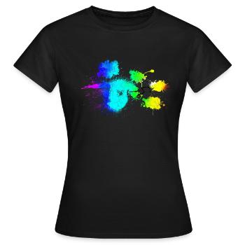 Abstrakte Malerei - Frauen T-Shirt - Schwarz - Vorne - AI Model Female 172 dark (172cm)