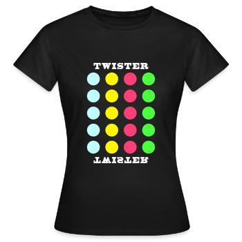 Jouons Twister Jeu Shirt Groupe famille - T-shirt Femme - noir - Devant - AI Model Female 172 dark (172cm)