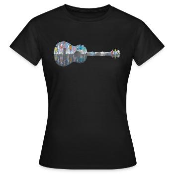 Guitare humaine - T-shirt Femme - noir - Devant - AI Model Female 172 dark (172cm)