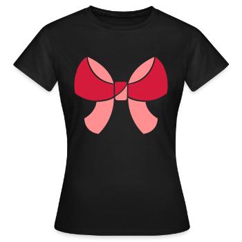 huebsch schleife haarband schoen girl maedchen fra - Frauen T-Shirt - Schwarz - Vorne - AI Model Female 172 dark (172cm)