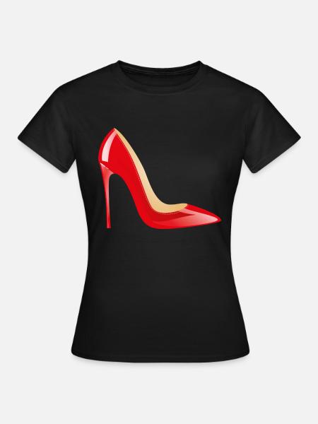 Smiley High Heels - Frauen T-Shirt - Schwarz