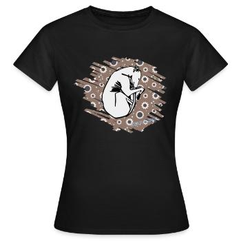 galgoneus design1 vintage flowers - Women's T-Shirt - black - Front - AI Model Female 172 dark (172cm)