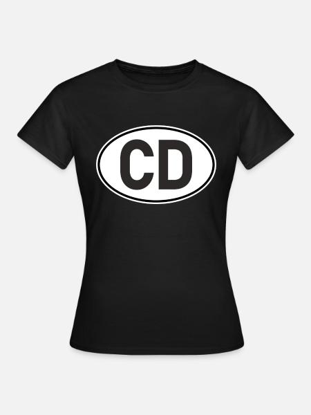 CD | Diplomatenkennzeichen - Frauen T-Shirt - Schwarz